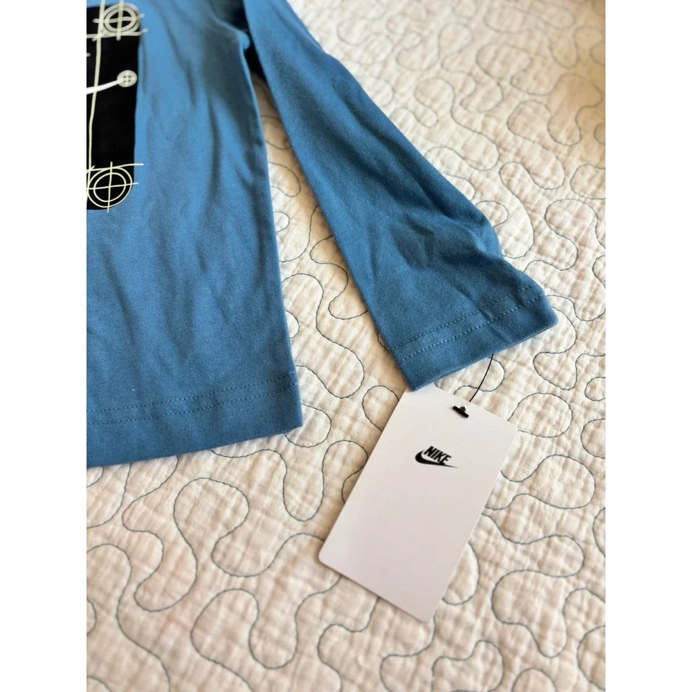 Nike Boys Size 2T Blue‎ Long Sleeve Blueprint Shirt